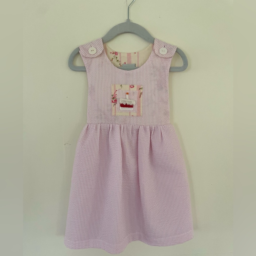 NWT| Haute baby | pink, seersucker | birthday dress | size 2T